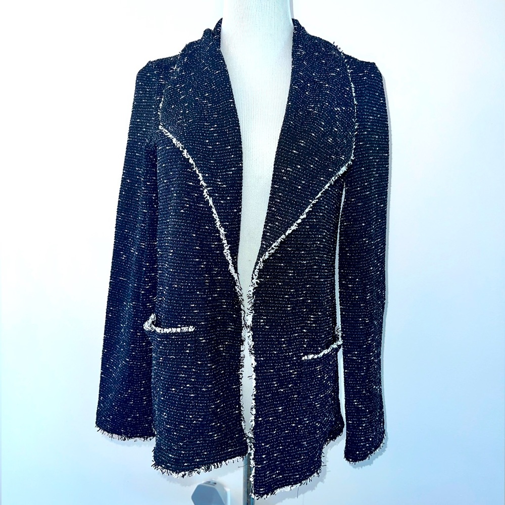 Max Studio Tweed Drape Jacket XS